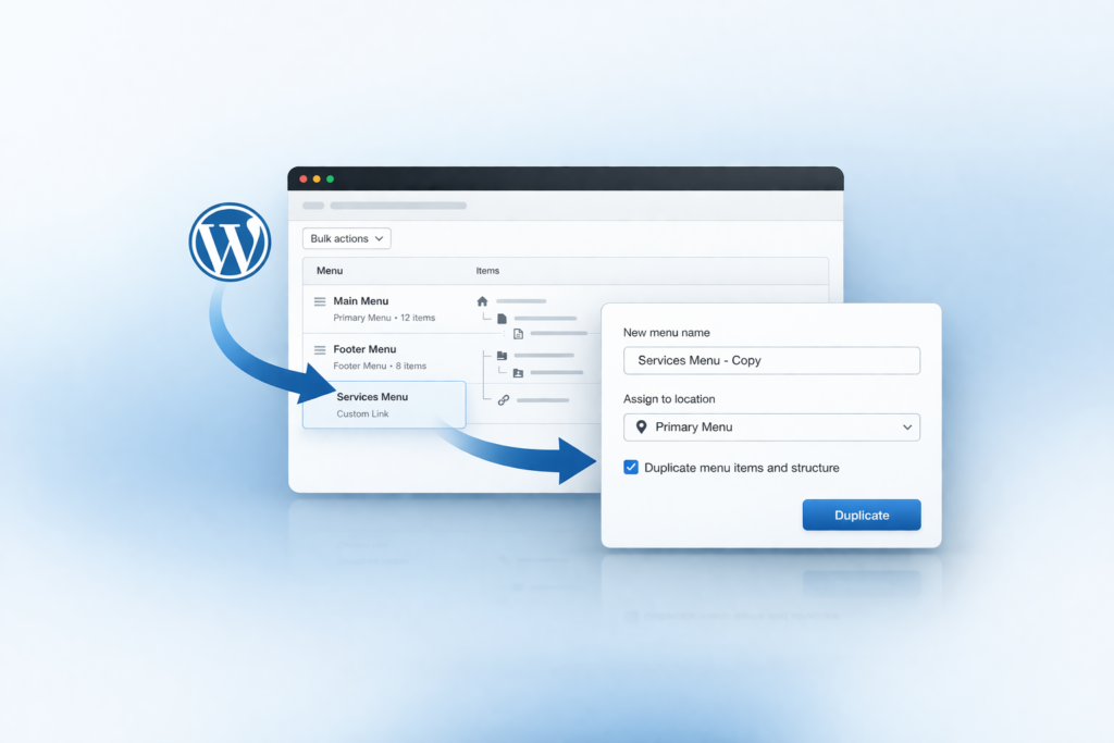 Wordpress menu duplicator